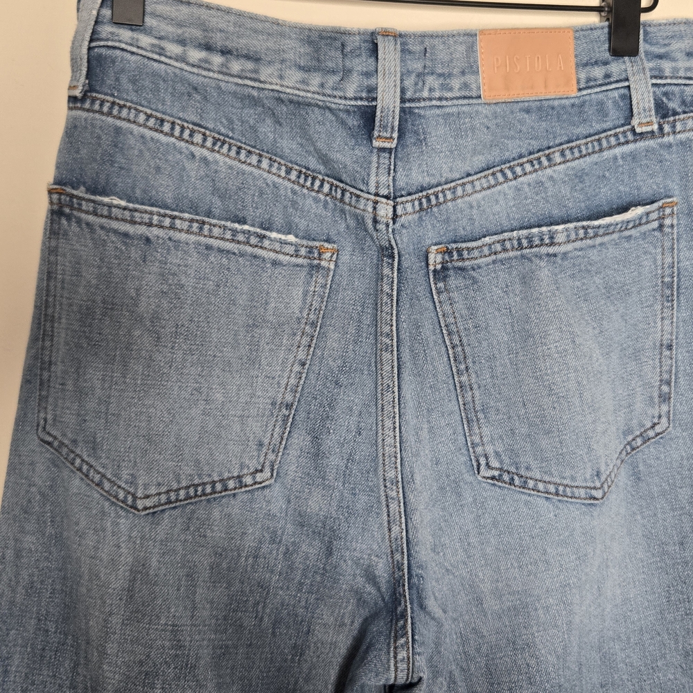 Pistola Ruby High Rise Wide Leg Jeans Light Wash Palazzo Denim - Picture 5 of 10